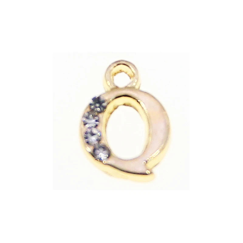 10/26pcs 13*10mm Alloy inlaid rhinestones 26 Letter Charms Pendants for Women Necklace earring jewelry accessories model