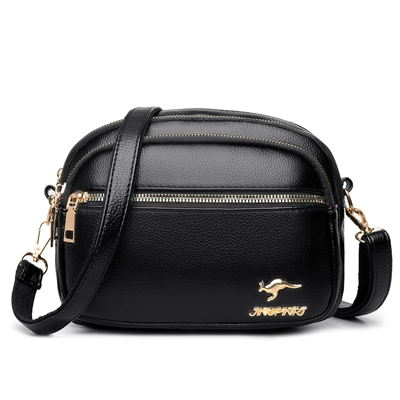 Multi-Layer Authentic Leather Tactile Feel Easiest for Match Shoulder Large Capacity Women's Bag