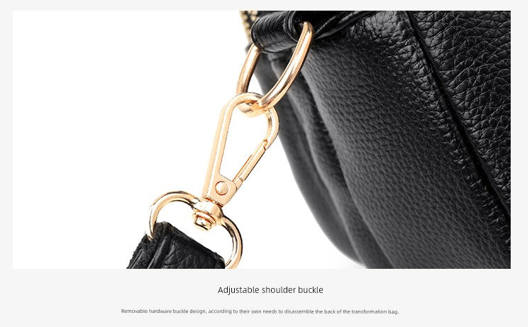 Multi-Layer Authentic Leather Tactile Feel Easiest for Match Shoulder Large Capacity Women's Bag