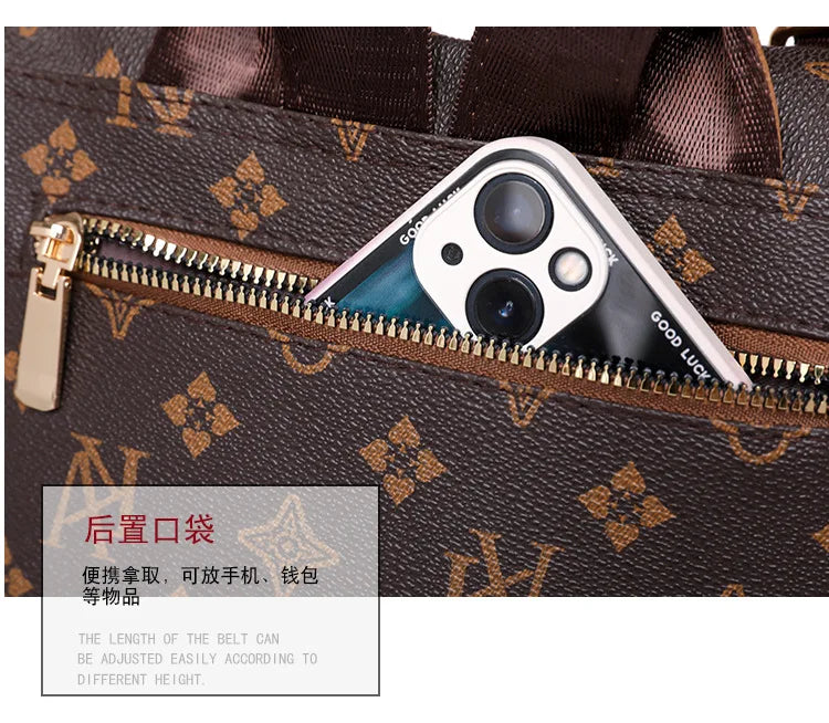 2025 Floral Print Backpack - Women's Stylish Laptop Bag, Convertible Shoulder Bag with USB Port for Daily Commute
