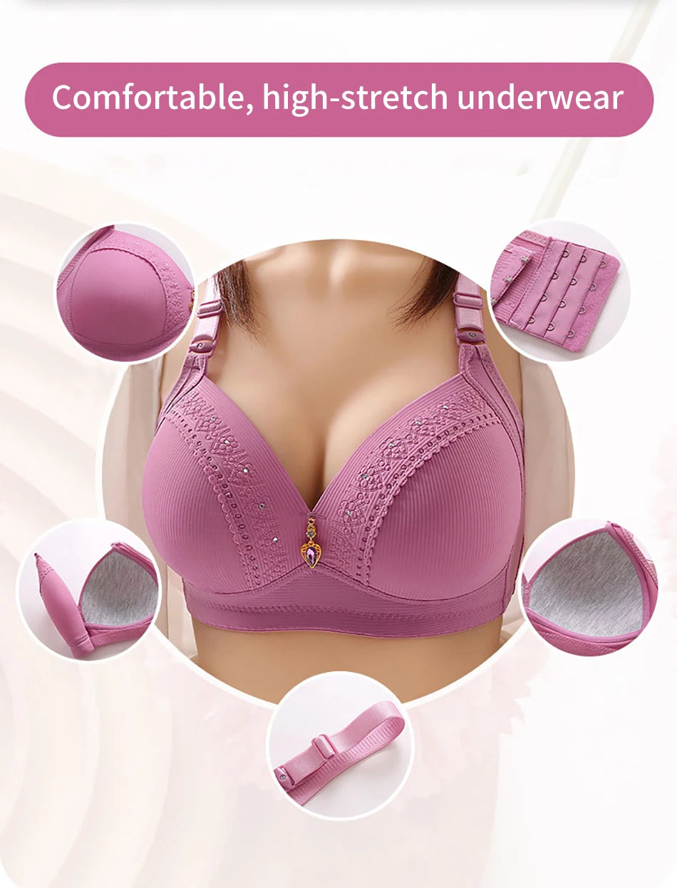 High-Quality Women Full Cup Bra Daily Comfort and Support Nursing Bras Comfortable Breathable Leisure Simplicity Women Bra