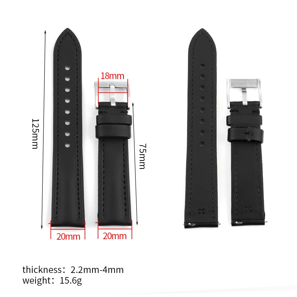 18mm 19mm 20mm 21mm 22mm Sailcloth Straps for Omega Blancpain Seiko Divers Watches Men Women Quick Release Waterproof Watch Band