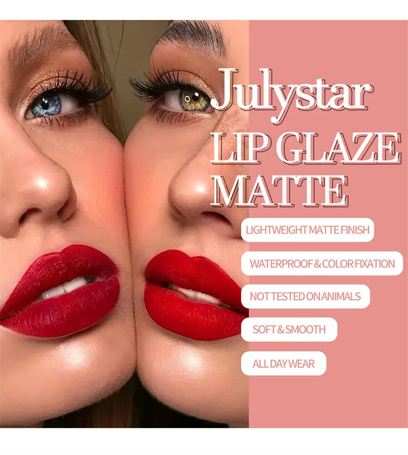 1pc Waterproof Liquid Lipsticks Lip Makeup Matte Velvet Lipstick Lip Gloss Red Sexy Cosmetic 6 Colors Long Lasting Lip Glaze