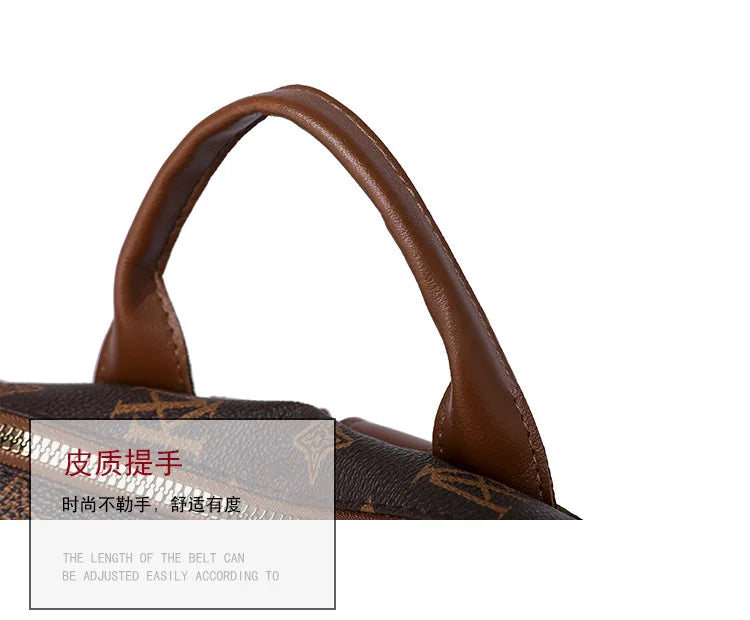 2025 Floral Print Backpack - Women's Stylish Laptop Bag, Convertible Shoulder Bag with USB Port for Daily Commute
