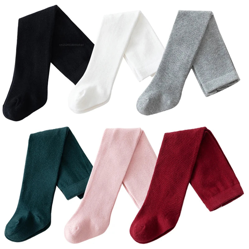 New Baby Girls Pantyhose Newborn Elastic Waist Solid Color Stockings Slim Fit Socks Tights for Casual Daily