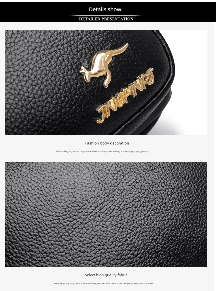Multi-Layer Authentic Leather Tactile Feel Easiest for Match Shoulder Large Capacity Women's Bag