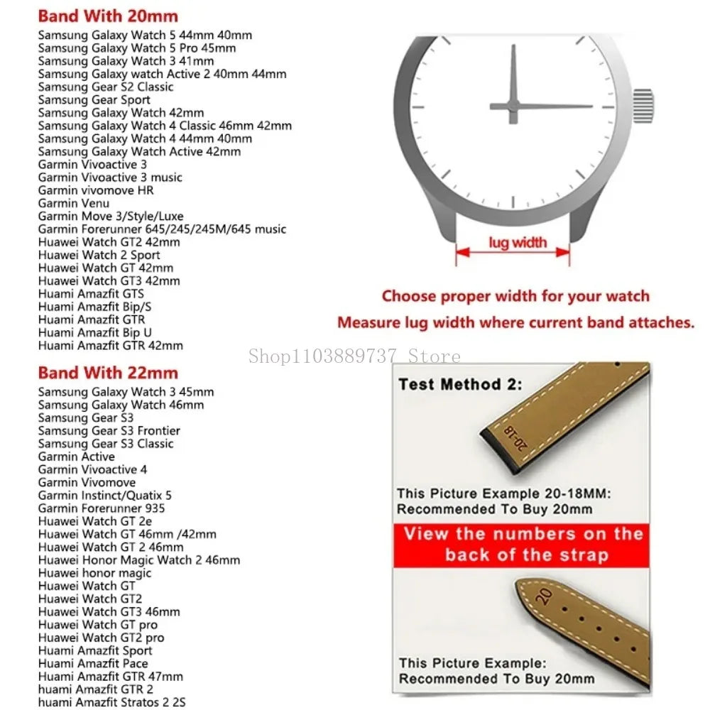 18mm 20mm 22mm Vintage Genuine Leather Strap Men Women Universal Cowhide WatchBand Breathable Bracelet Sport Wristbelt Accessory
