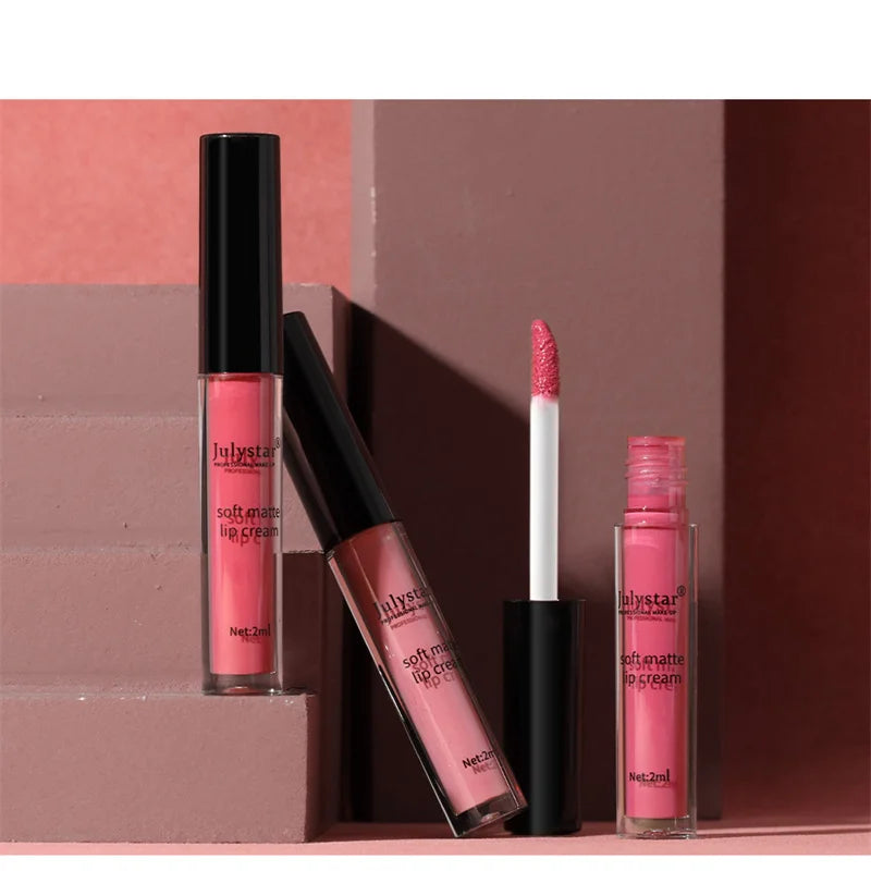 1pc Waterproof Liquid Lipsticks Lip Makeup Matte Velvet Lipstick Lip Gloss Red Sexy Cosmetic 6 Colors Long Lasting Lip Glaze