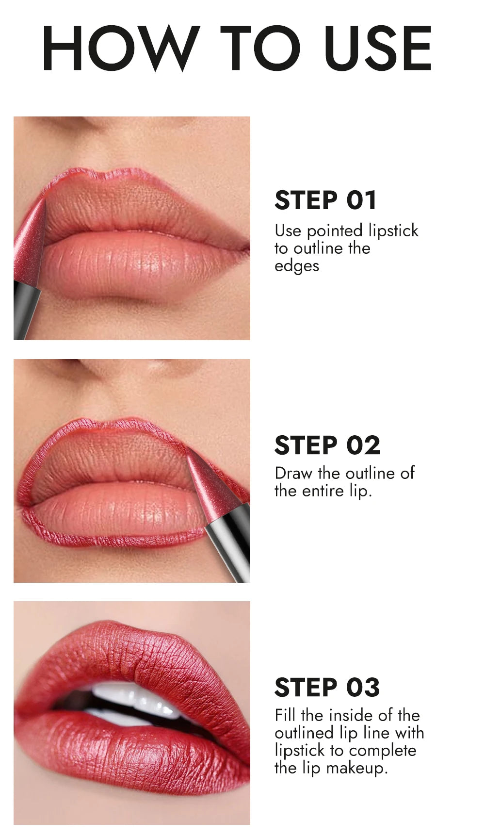 YOUNG VISION 6 colors matte pearl fine glitter diamond dual-purpose lipstick long-lasting easy to color non-stick cup lipstick