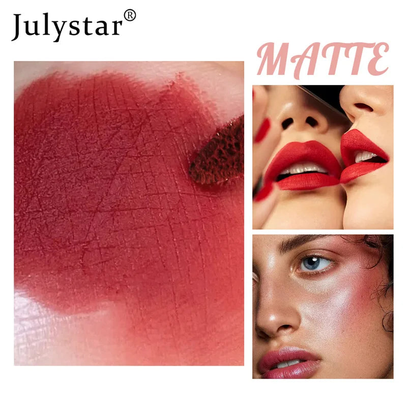 1pc Waterproof Liquid Lipsticks Lip Makeup Matte Velvet Lipstick Lip Gloss Red Sexy Cosmetic 6 Colors Long Lasting Lip Glaze