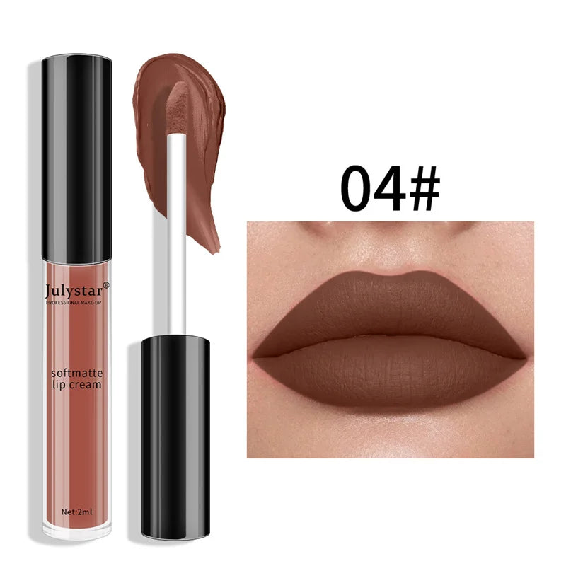 1pc Waterproof Liquid Lipsticks Lip Makeup Matte Velvet Lipstick Lip Gloss Red Sexy Cosmetic 6 Colors Long Lasting Lip Glaze