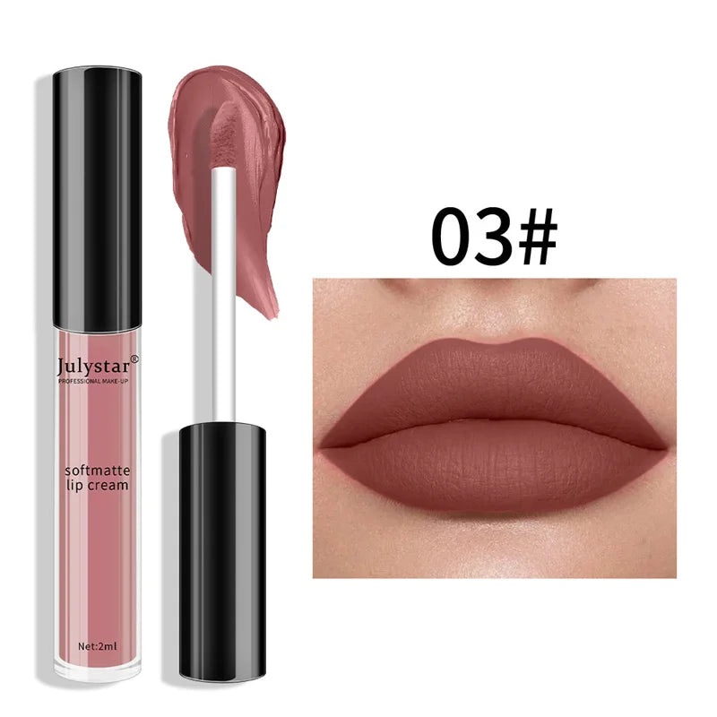 1pc Waterproof Liquid Lipsticks Lip Makeup Matte Velvet Lipstick Lip Gloss Red Sexy Cosmetic 6 Colors Long Lasting Lip Glaze