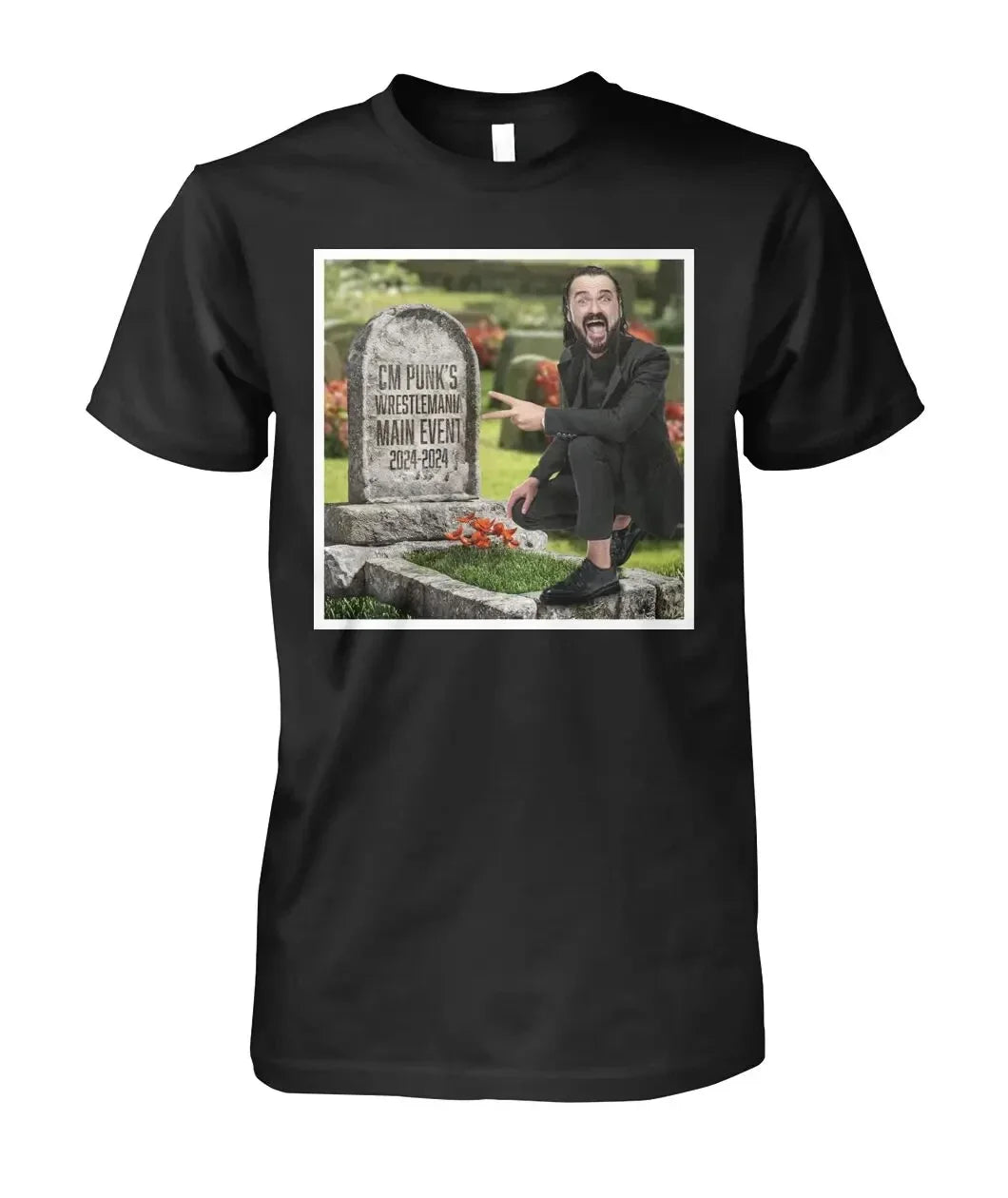2024 Summer New Men's T Shirts 3D Printed Short Sleeve Wrestler Cm Punk Round Neck T-shirt Street Sports Casual Oversized Tops