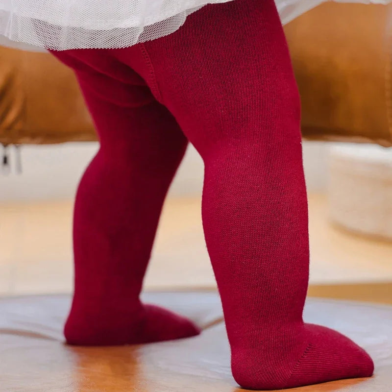 New Baby Girls Pantyhose Newborn Elastic Waist Solid Color Stockings Slim Fit Socks Tights for Casual Daily