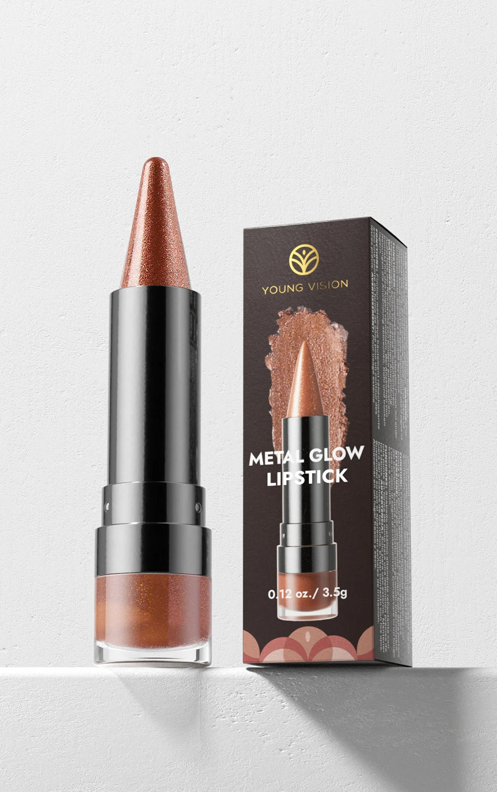YOUNG VISION 6 colors matte pearl fine glitter diamond dual-purpose lipstick long-lasting easy to color non-stick cup lipstick