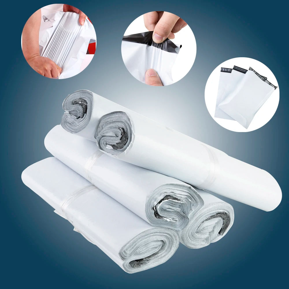 10-100Pcs Shipping Bags For Packaging Courier Bag Self Adhesive Seal White Mailing Bags Envelope Storage Bag