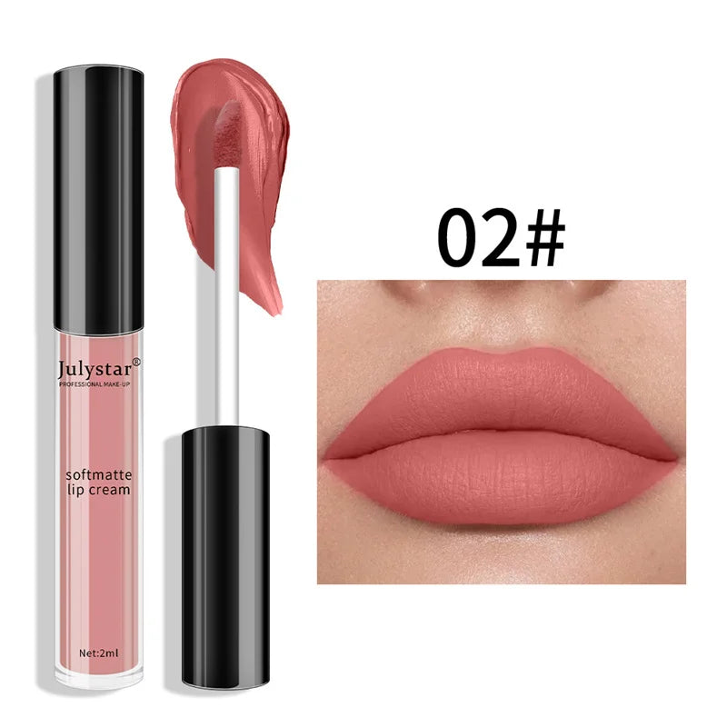 1pc Waterproof Liquid Lipsticks Lip Makeup Matte Velvet Lipstick Lip Gloss Red Sexy Cosmetic 6 Colors Long Lasting Lip Glaze